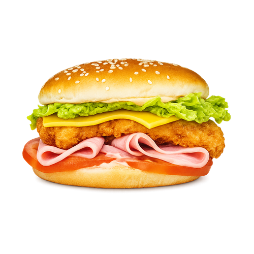 Бургер с куринным филе и ветчиной 1003928 - фото 580447