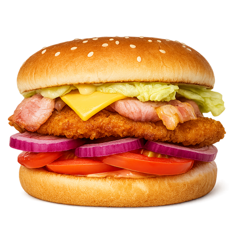 Чикен бургер с обжаренным беконом 1003926 - фото 580473